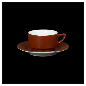 Кофейная пара Corone Gusto 7919/7920 100 мл (фарфор) коричневая