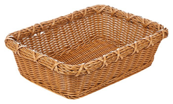 Корзинка плетеная Luxstahl Brown 5500 30х40х11 см (пластик) прямоугольная коричневая