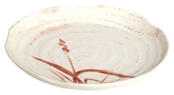 Тарелка для японской кухни P.L. Proff Cuisine J810M (096) "Элегантный бамбук" d= 26,5 см (пластик) с волнистой кромкой