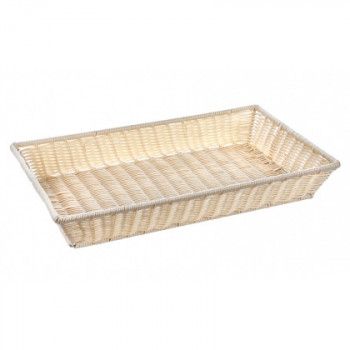 Корзинка пластиковая 525х325х80 мм бежевая [Beige 3065]