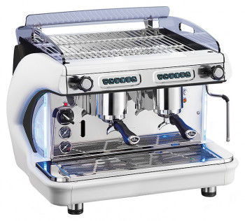Кофемашина Royal Synchro T2 2GR SB Automatic Boiler 6LT бело-голубая