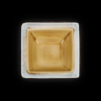 Салатник квадратный «Corone Tesoro» 170х170 мм серый+светло-коричневый