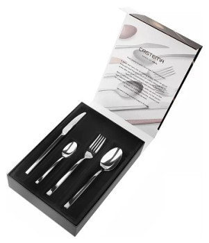 Набор столовых приборов CRISTEMA PEP-13000-24L 24 шт. на 6 персон, зеркальная полировка