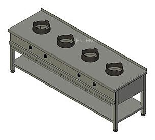 Плита газовая Вулкан KSW 04 8163 WOK