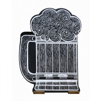 Меловой штендер «Кружка » 1000х750 мм с росписью