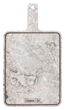 Доска разделочная ComposeEat DRRJ37213031OA4 37х21 см, с ручкой, мрамор серый