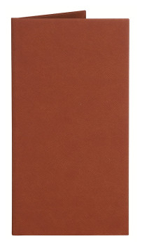 Папка-счет Luxstahl 120х220мм с прошивкой светло - коричневая.