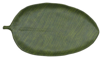 Блюдо сервировочное P.L. Proff Cuisine JW46018-TAI Green Banana Leaf 46х25,4х2,8 см (меламин) овальное