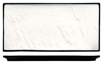 Блюдо для подачи P.L. Proff Cuisine Black Classic&Gold 99000156 360х255 мм с черным основанием