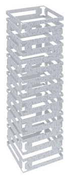 Подставка фуршетная Luxstahl Куб 200х200х750 мм серебро с белым