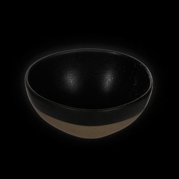 Салатник «Corone Rustico» 165 мм черный с зеленым