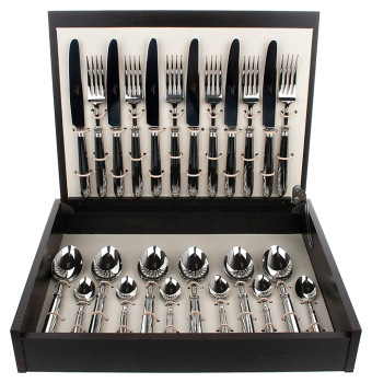 Набор столовых приборов CUTIPOL Mithos Bright M.006 24 шт., зеркальная сталь, подарочная упаковка