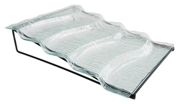 Подставка фуршетная P.L. Proff Cuisine P2083 39х30х9 см (нерж. сталь / стекло)