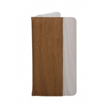 Папка-счет светло-коричневая с белой вставкой [HY014C]