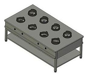 Плита газовая Вулкан KSW 08 8166 WOK