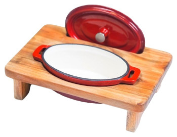 Подставка для овальной кастрюли P.L. Proff Cuisine 28х19 см (бук)