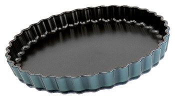 Форма для выпечки Vitrinor 260х260х30 мм круглая волнистая, голубая