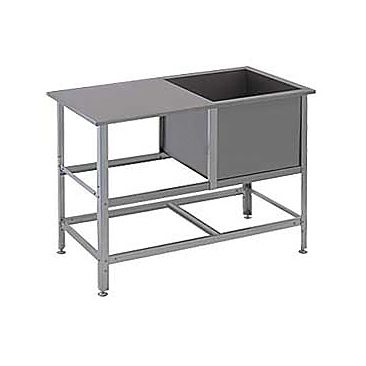 Ванна моечная односекционная Cryspi BМС П 1/630 Z-R со столом правая, с сифоном