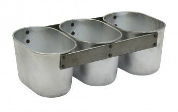 Хлебная форма №11 овал 150х95х100 мм 3-секционная