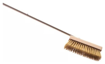 Щетка для печи GiMetal ACF-SP L=150 см с фиксированной головкой 20х6х9 см (рукоятка нерж. сталь, щетина латунь)