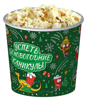 Стакан бумажный для попкорна FunFood Corporation East Europe V 85 "Новогодний 2024"