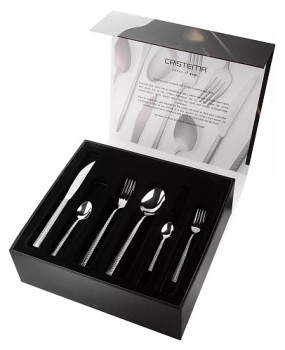 Набор столовых приборов CRISTEMA PEP-10300-75L 75 шт. на 12 персон, зеркальная полировка