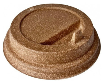 Крышка для стакана ЭКОПАК 300-500 мл D 90 мм из рисовой лузги с носиком