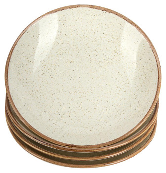 Набор из 4 глубоких тарелок Porland Seasons POR0009 210 мм бежевый