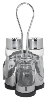 Набор для специй Luxstahl KH-406 нержавеющая сталь, замкнутый круг+салфетница