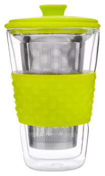 Емкость со съемным фильтром для заваривания чая IBILI 622405 0,25 л (стекло / нерж. сталь / силикон)