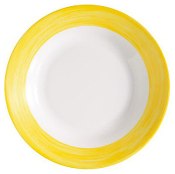 Тарелка Arcoroc Brush 54757 22,5 см, бело-желтая