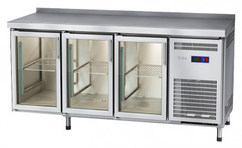 Стол морозильный Abat СХН-60-02 (3 двери-стекло, борт)