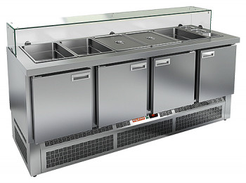 Стол для салатов HICOLD SLE3-1111GN низкое стекло