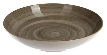 Тарелка глубокая без бортов Corone Natura HL943350B 205 мм серо-коричневая