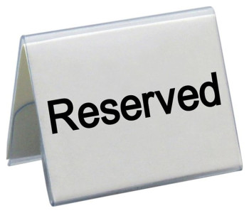 Табличка настольная P.L. Proff Cuisine TPPR-01 "Reserved" 5х4 см (пластик)