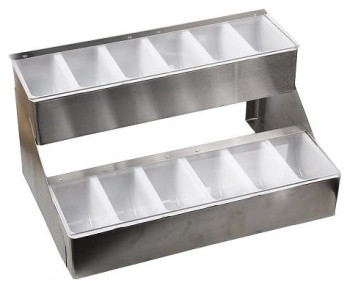 Контейнер для сыпучих продуктов P.L. Proff Cuisine CD2TP12 45х30,5х22,5 см (нерж. сталь) 2-ярусный, 12 емкостей