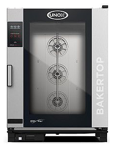 Пароконвектомат UNOX XEBC-10EU-E1LM-MP, открытие двери слева направо