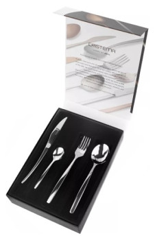 Набор столовых приборов CRISTEMA PEP-7500-24L 24 шт. на 6 персон, зеркальная полировка