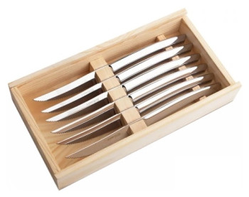 Набор ножей для стейка CRISTEMA PCP-1215-06M 6 шт., зеркальная полировка