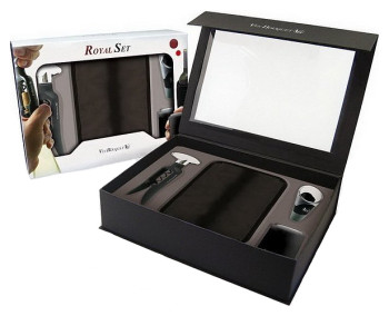 Набор для вина Vin Bouquet FI 024 SET штопор, каплеуловитель с фильтром, вакуумная пробка, охладительная рубашка