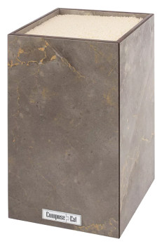 Подставка для ножей ComposeEat PDN123118OA6 12х12х24 см, мрамор итальянский серый