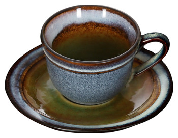 Пара чайная Corone Verde HL934810+HL934820 130 мл сине-зеленая