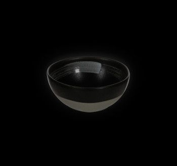 Салатник «Corone Rustico» 115 мм черный с белым