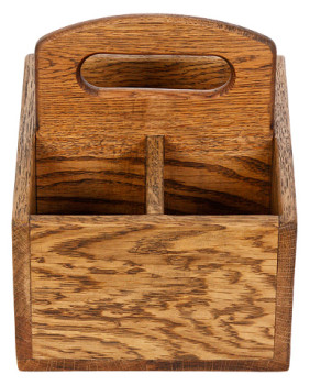 Ящик для сервировки Luxstahl 190х170х80 мм деревянный с ручкой