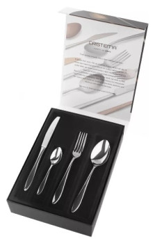 Набор столовых приборов CRISTEMA PEP-12000-24L 24 шт. на 6 персон, зеркальная полировка
