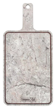 Доска разделочная ComposeEat DRRJ37183031OA4 37х18 см, с ручкой, мрамор серый