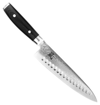 Нож кухонный YAXELL Run Santoku Gyuto YA36000G с углублениями на лезвии