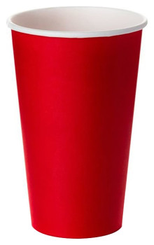Стакан бумажный Флексознак 400 мл красный (1100 шт.)