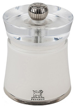 Мельница для соли Peugeot Bali 25793, 80 мм, акрил / металлический измельчитель, белая