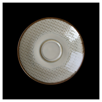 Блюдце Corone Alveare HS179489 5,5" 140 мм (фарфор) бежевое